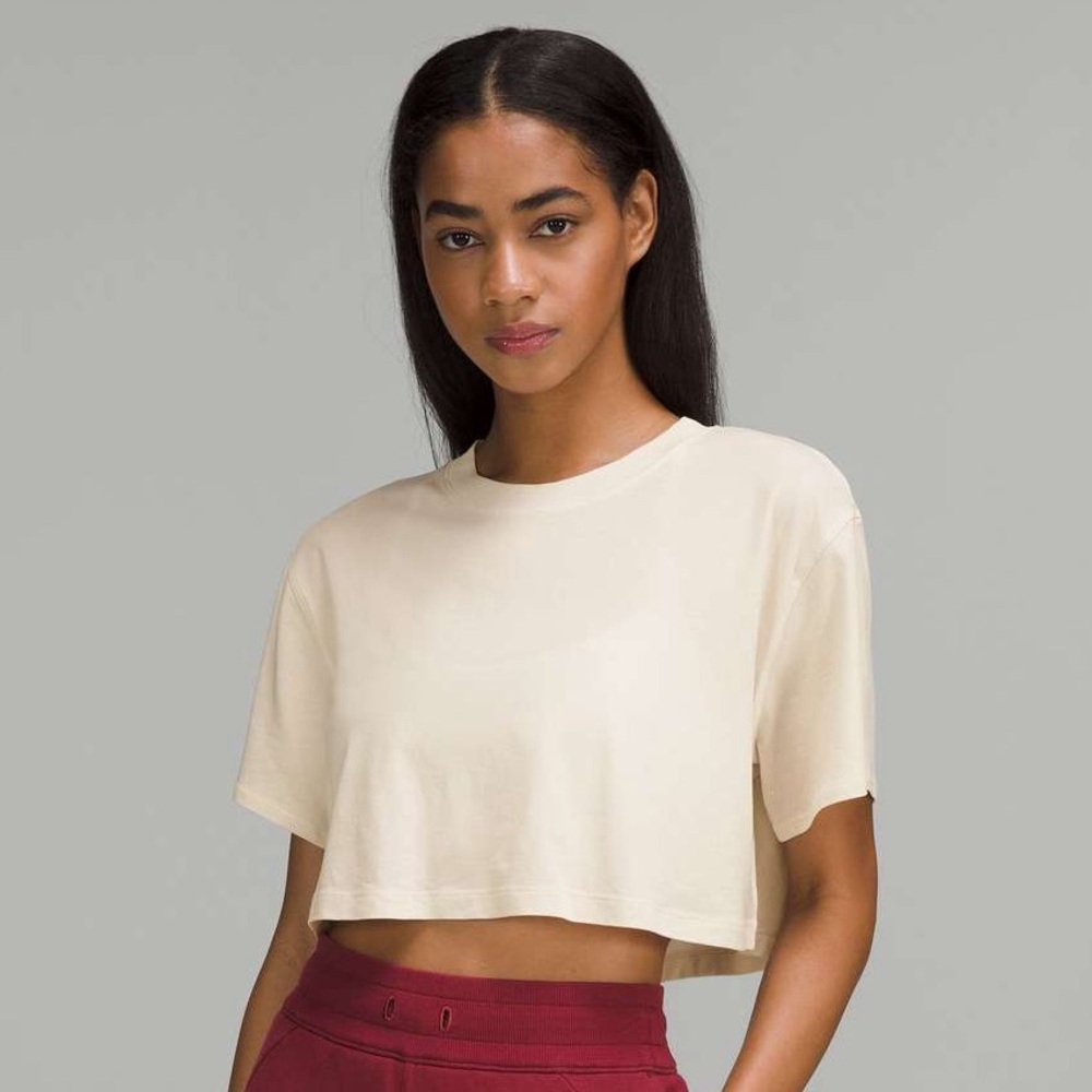 Lululemon All Yours Cropped T-Shirt White Opal Women’s 4